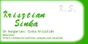 krisztian sinka business card